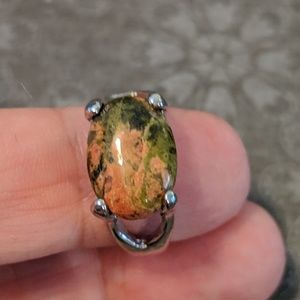 Unakite Stone Ring 6 3/4
